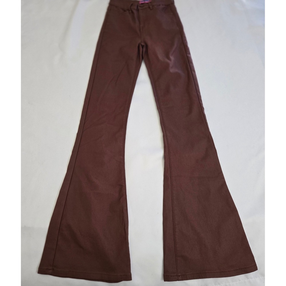 Edikted Brown Flare Leg Pants Trousers Style 1031 Trendy NWT XS 22x24 Y2K 70s